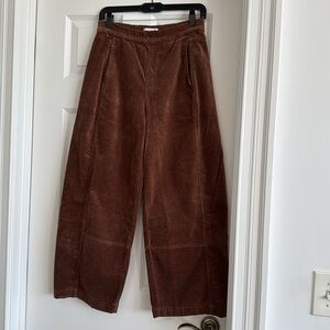 Anthropologie The Izzie pull-on barrel pant by Pilcro brown corderoy size XS